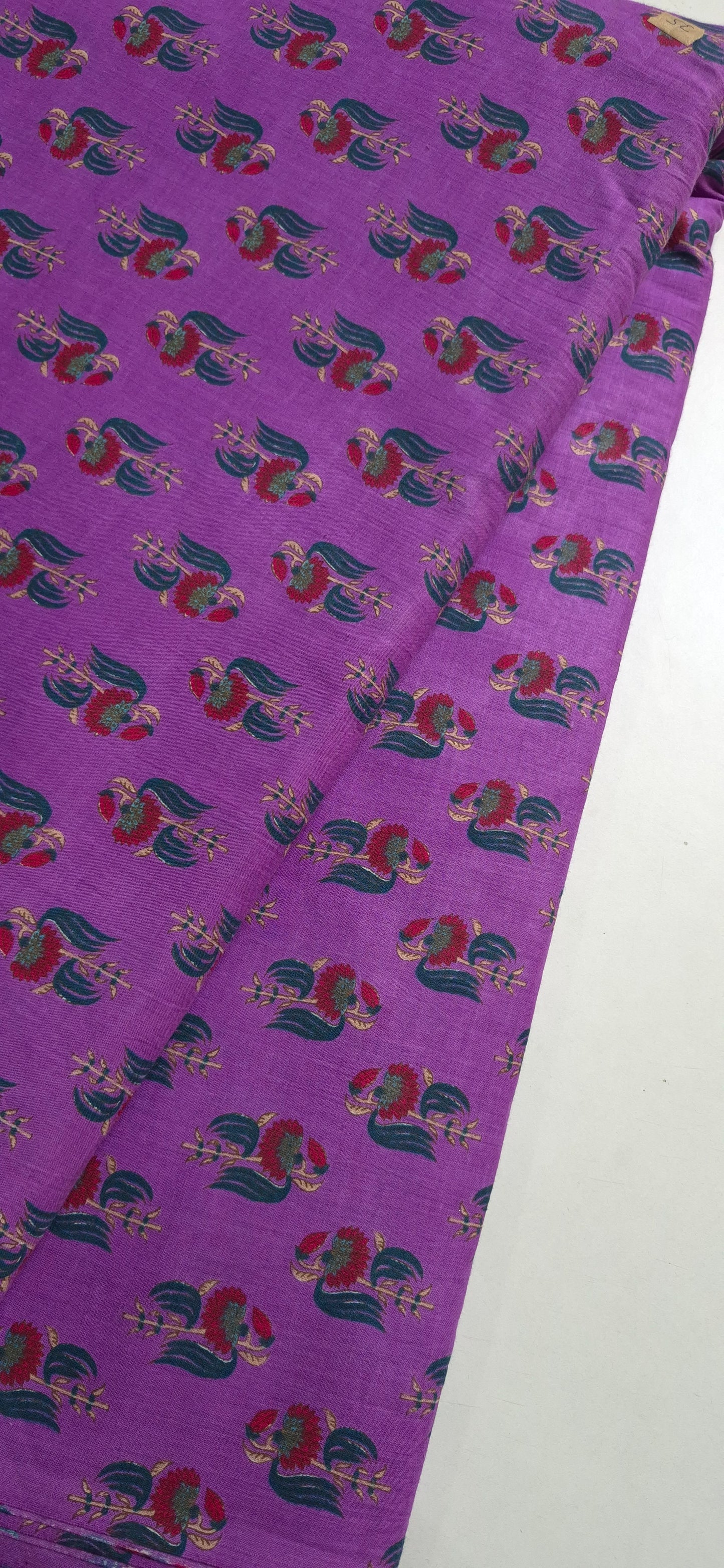 Purple Cotton Long Straight Kurti
