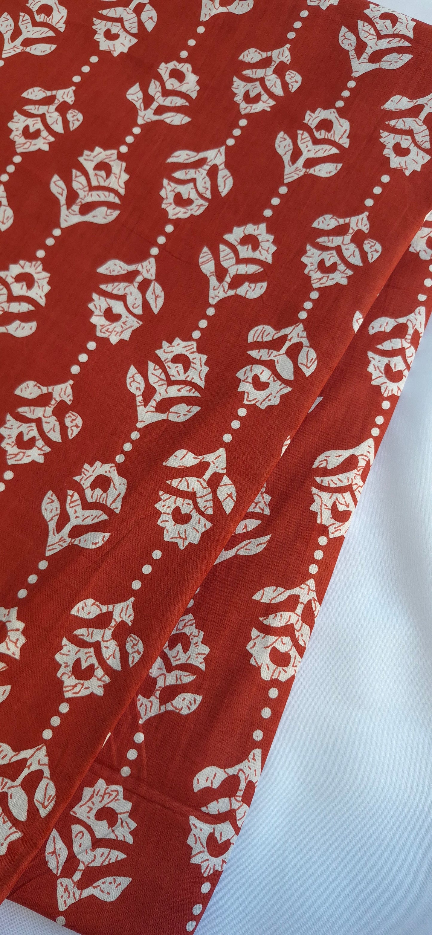 Red Cotton Short Kurti