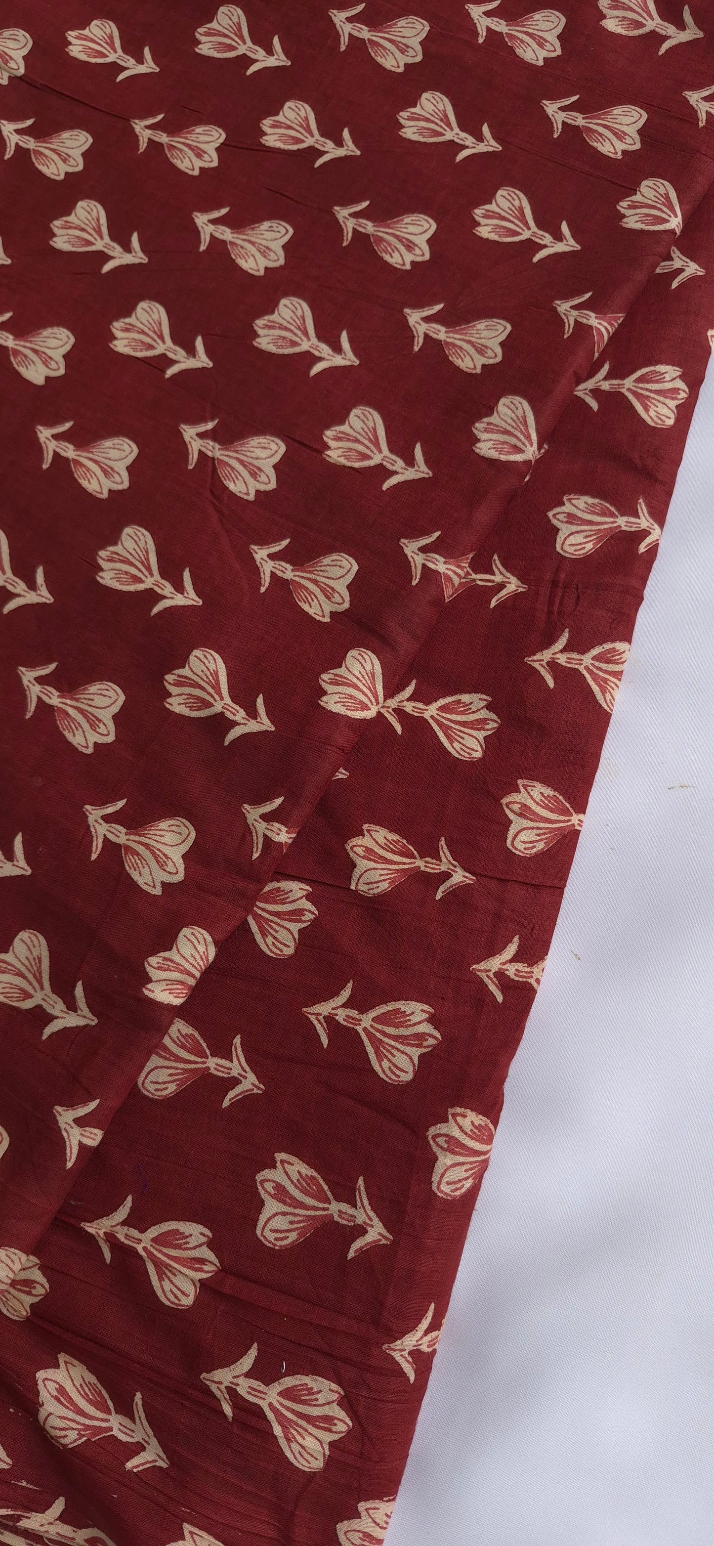 Maroon Cotton Short Kurti
