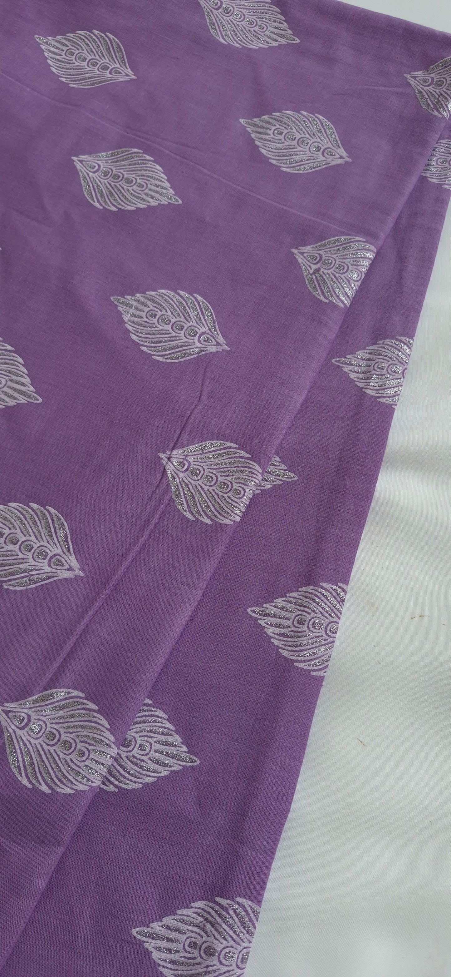 Lavender Leaf Cotton Midi Dress
