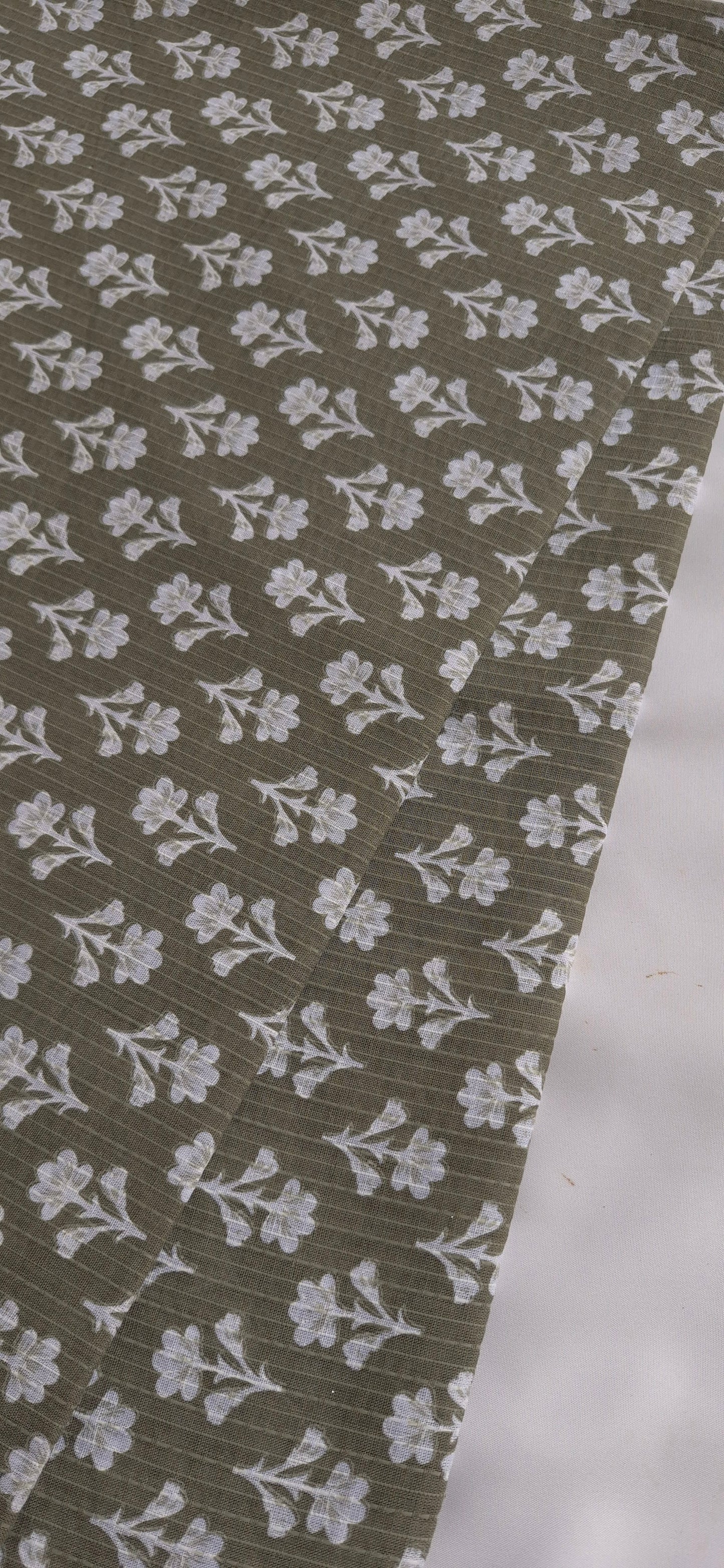 Floral Cotton Kantha Long Straight Kurti
