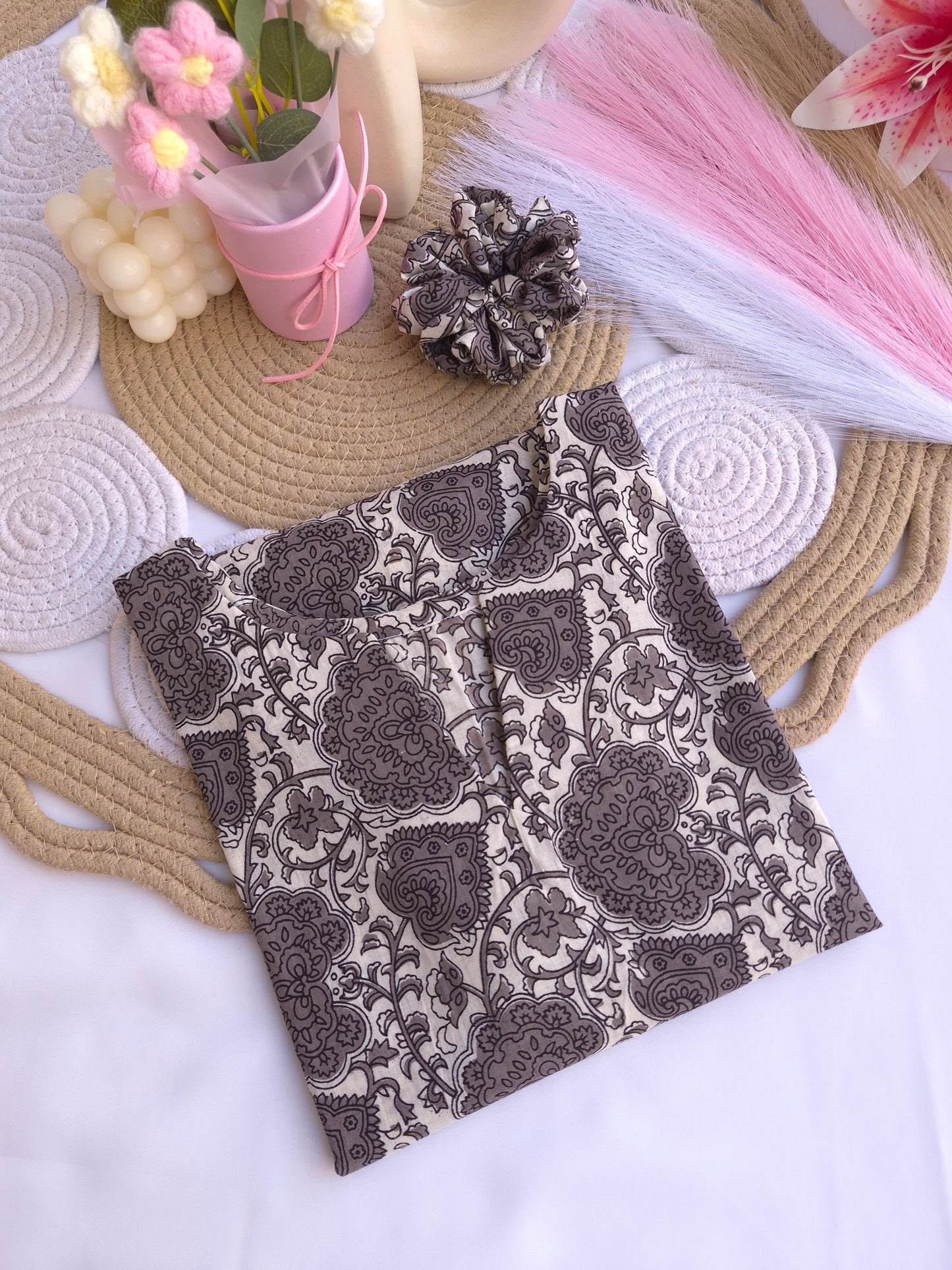 Handblock Printed Cotton Long Straight Kurti