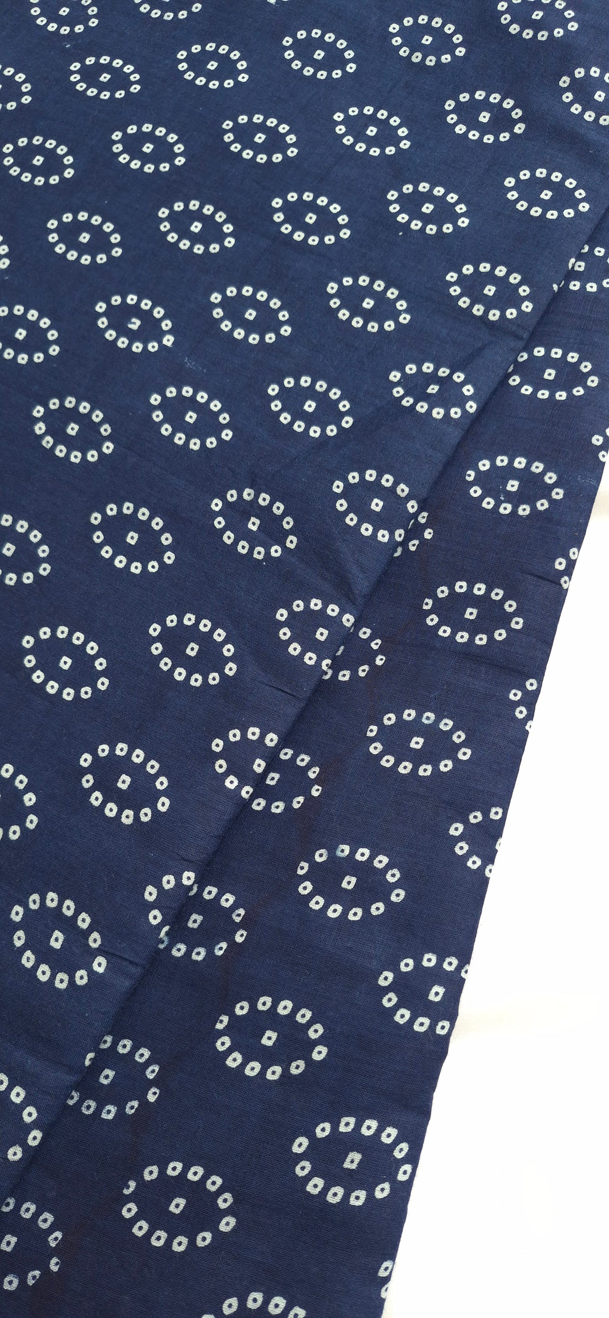 Deep Blue Bandhej Cotton Short Peplum Top