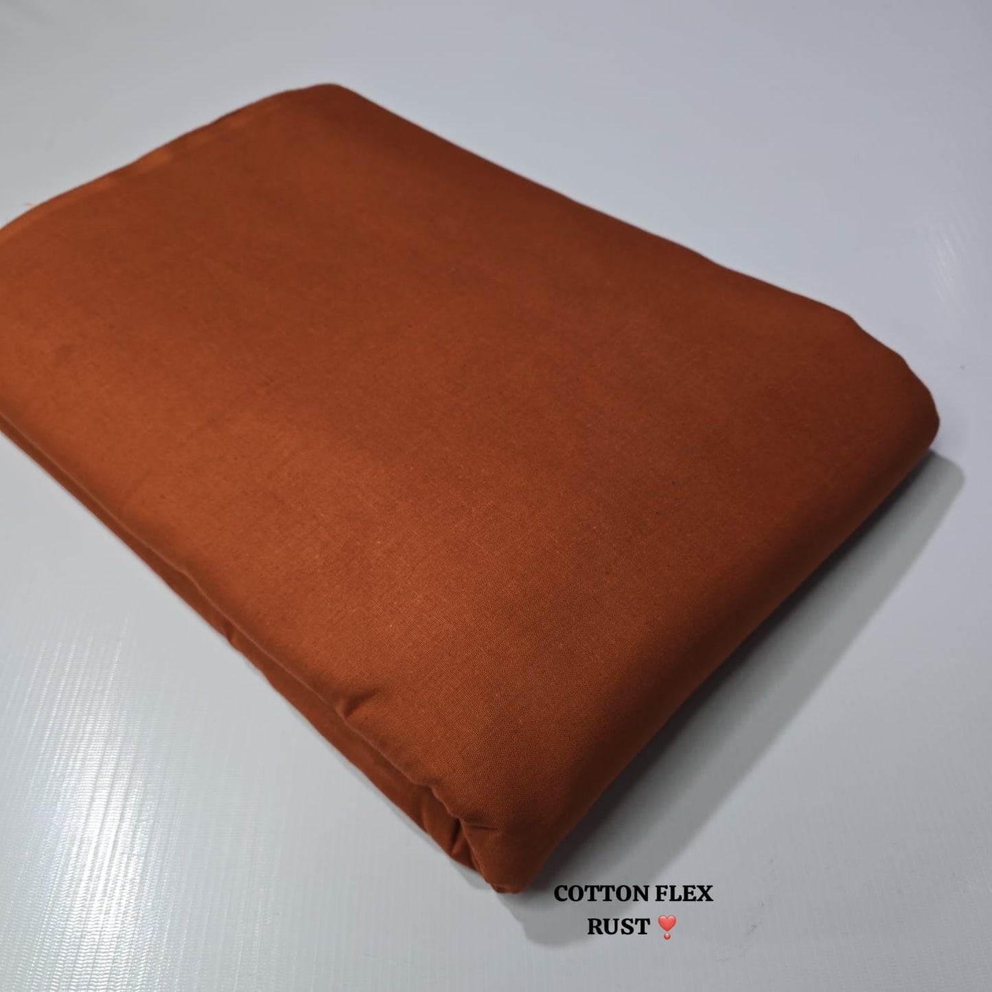 Rust Premium Cotton Flex Midi Dress