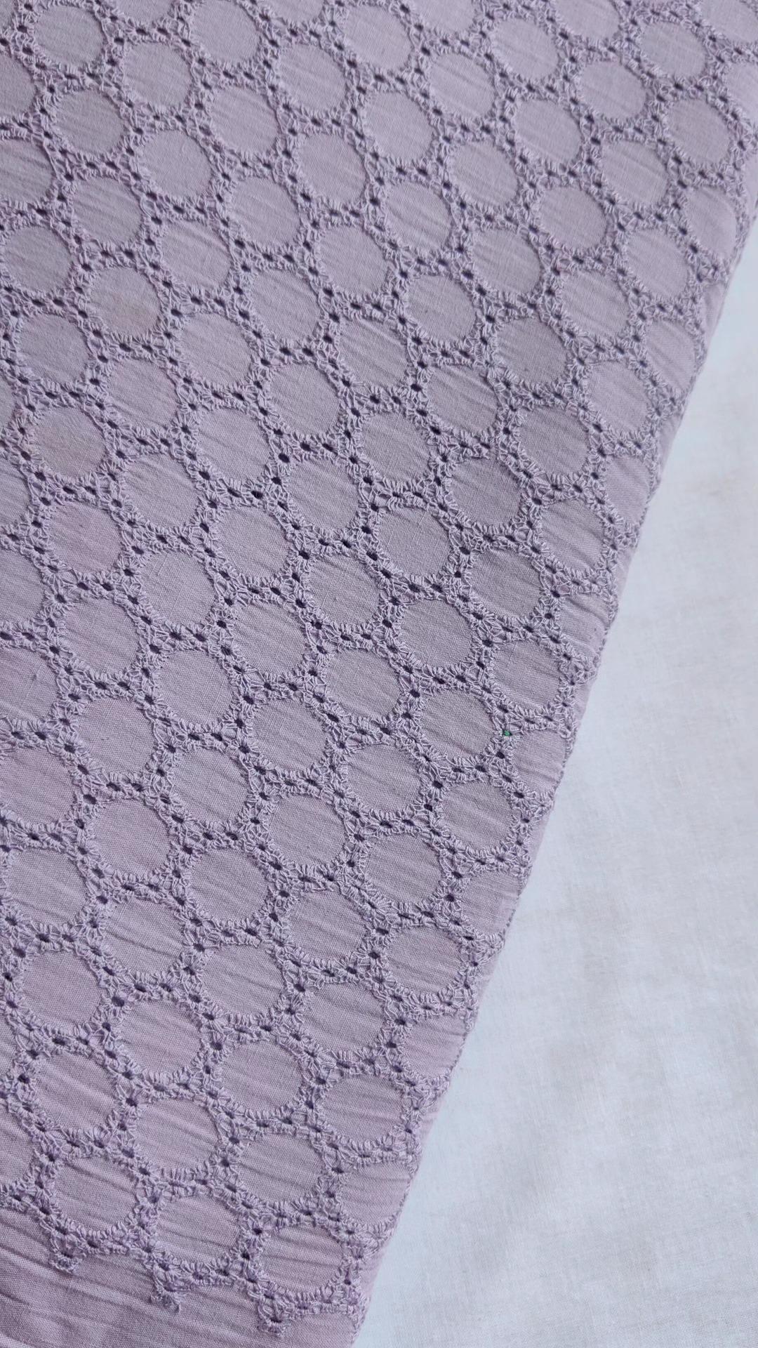 Lilac Cotton Hakoba Long Straight Kurti