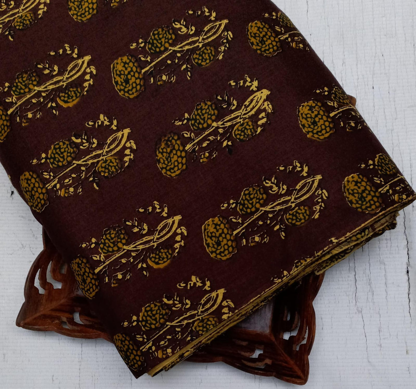 Wine Cotton Long Straight Kurti