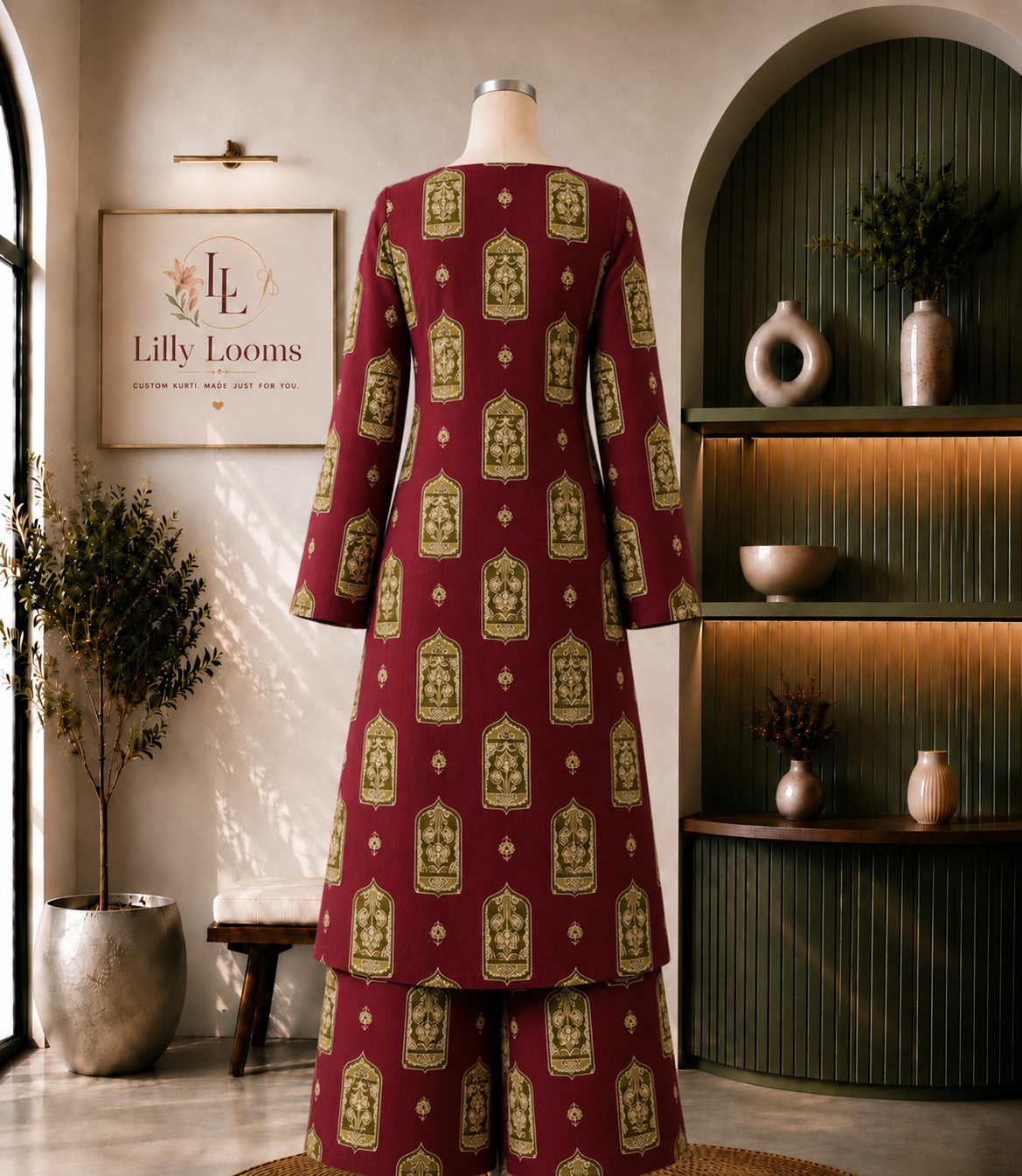 Red Cotton Co-ord Set