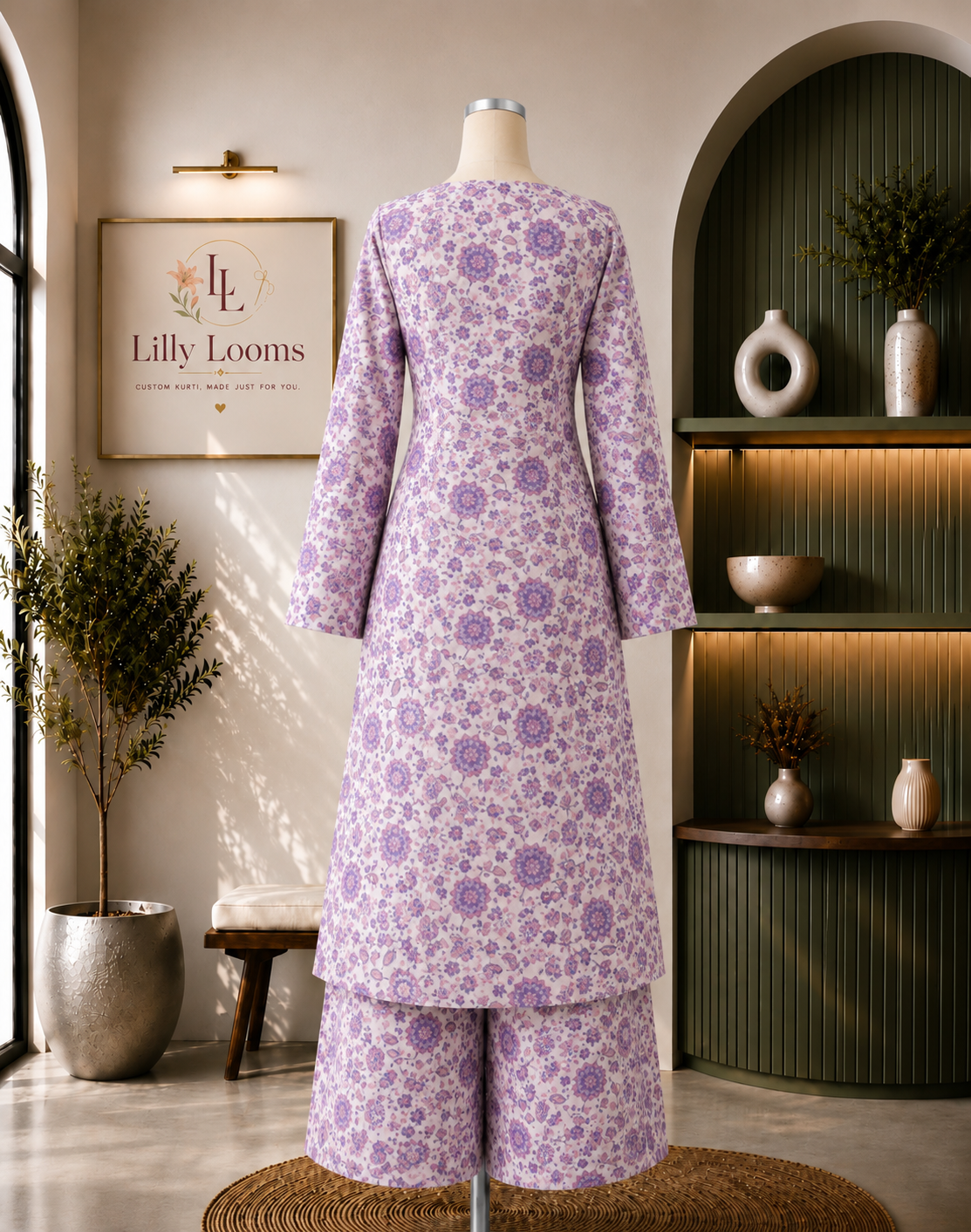 White Pink Floral Cotton Co-ord Set