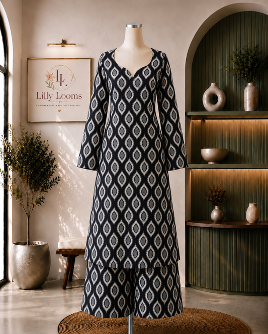 Black Cotton Co-ord Set
