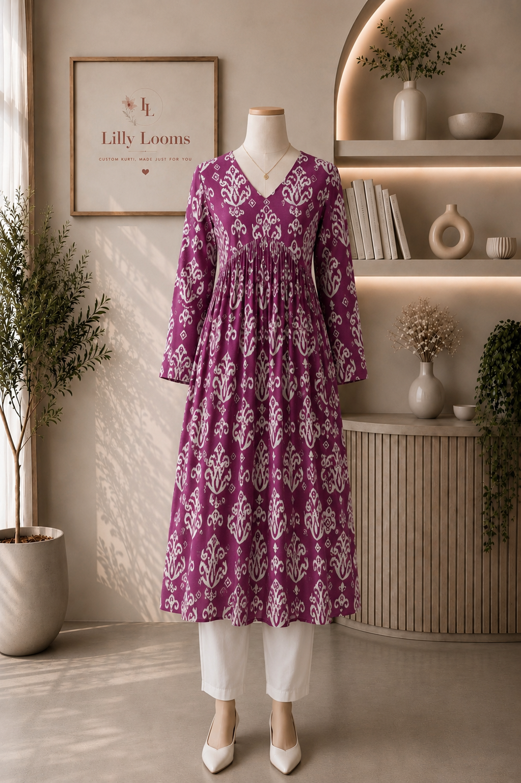 Khadi Cotton Alia Cut Kurti