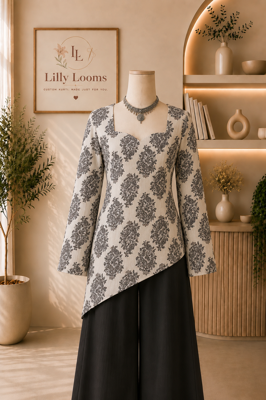 Asymmetrical Cotton Short Kurti