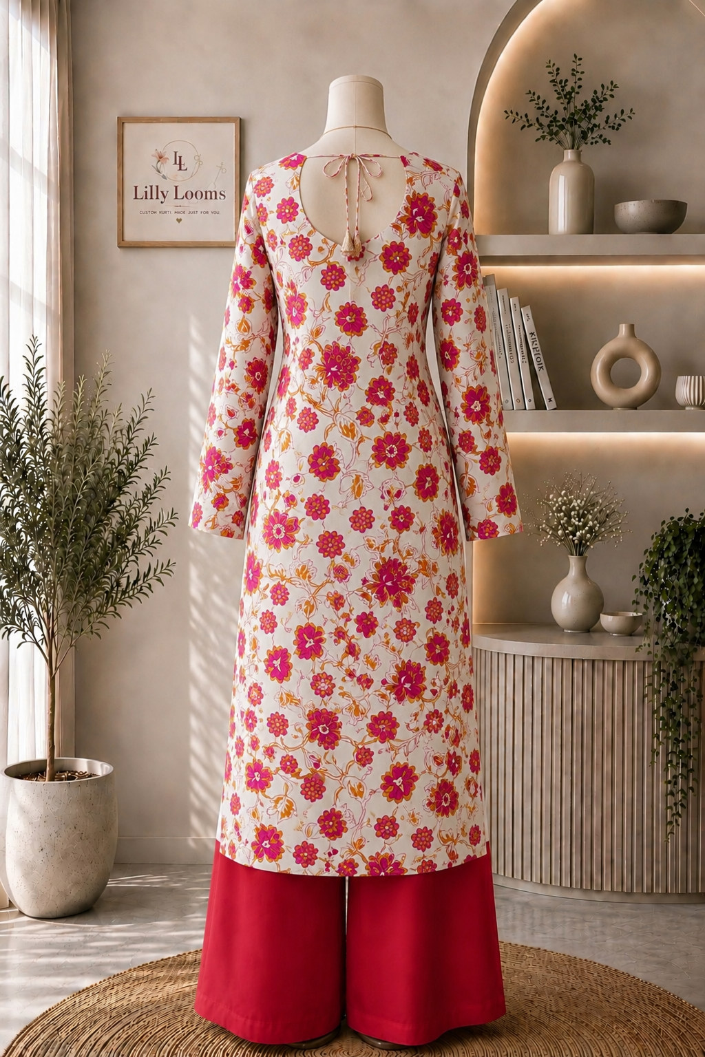 Gulbahaar Cotton Long Straight Kurti