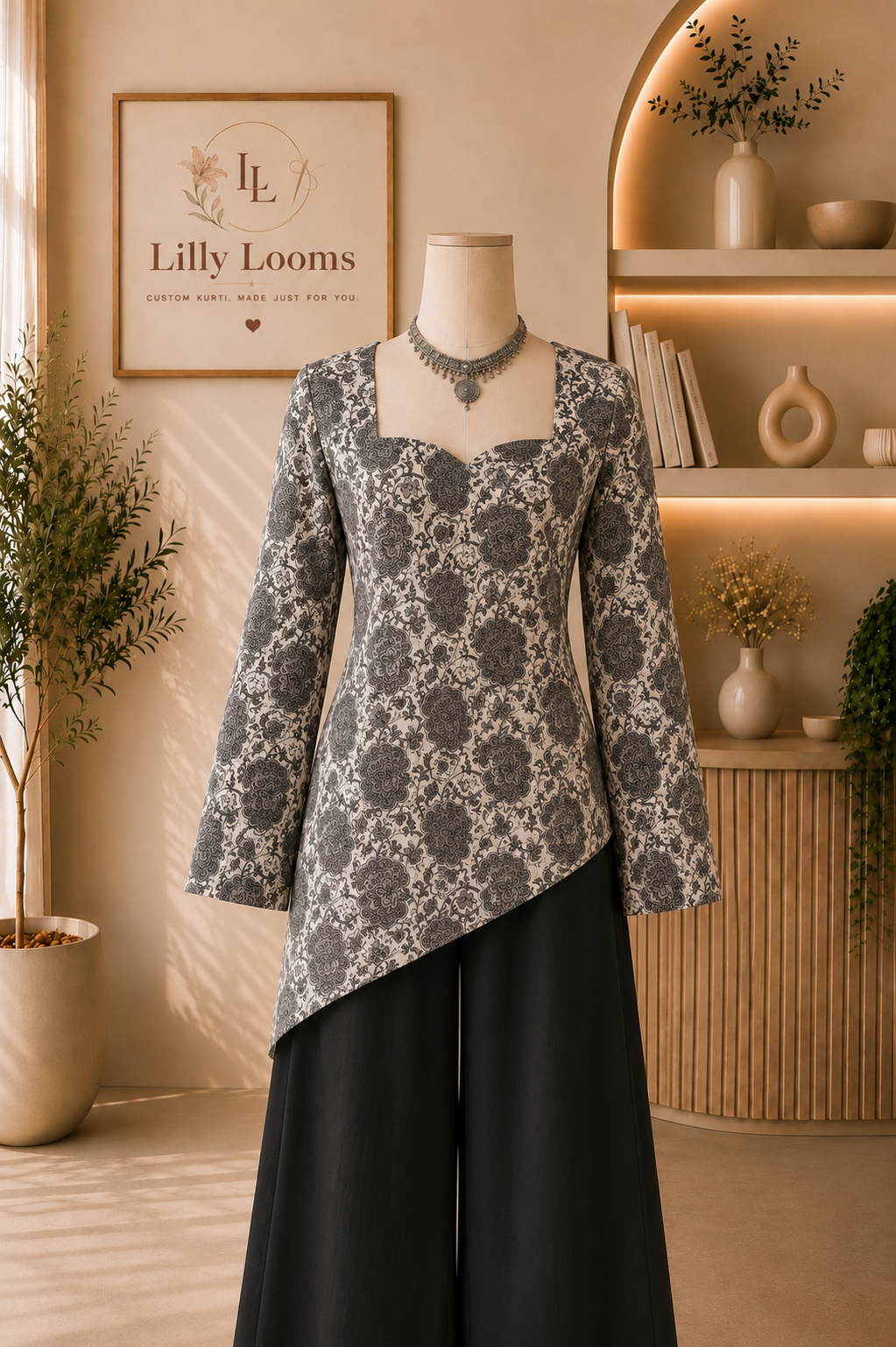 Asymmetrical Cotton Short Kurti