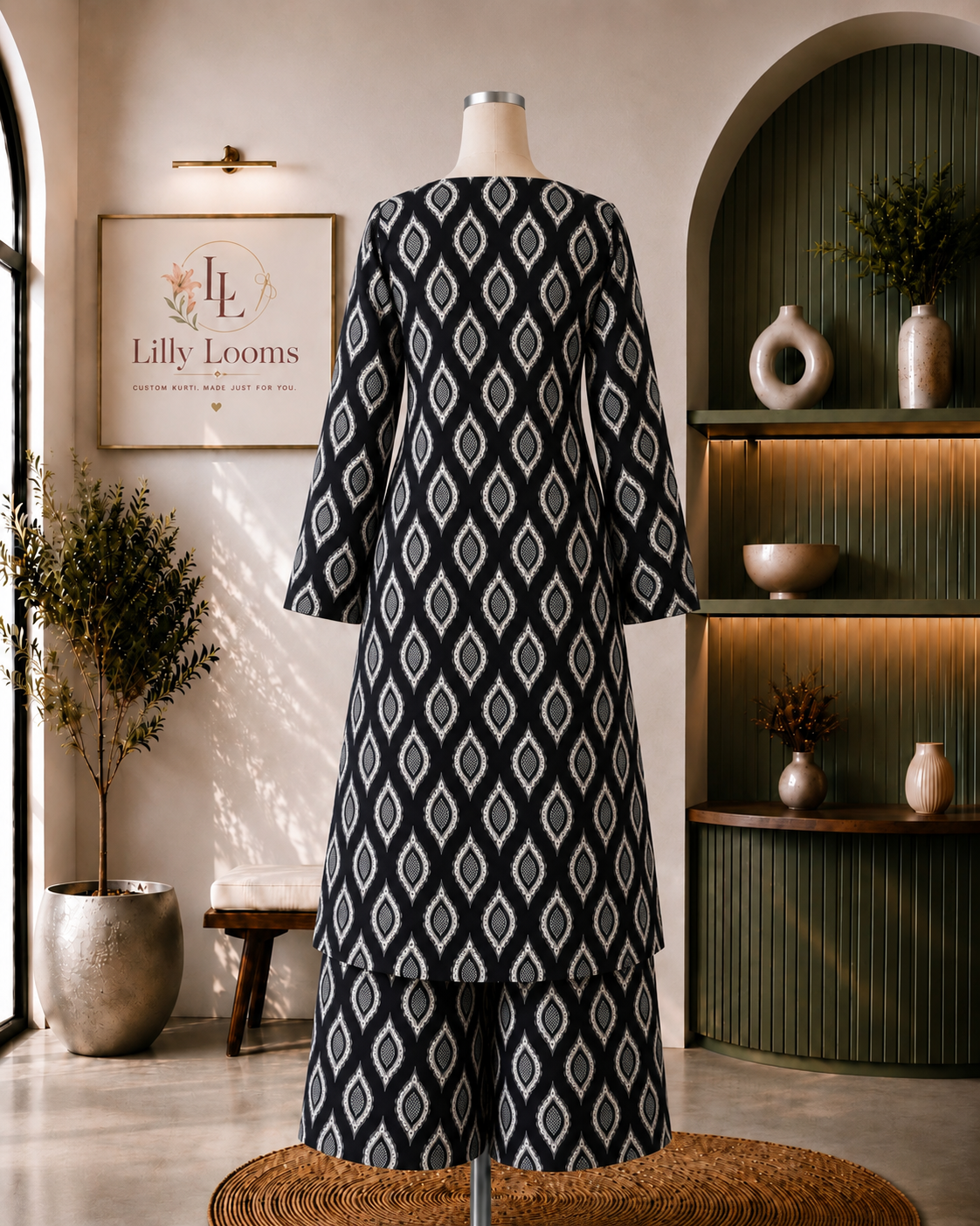 Black Cotton Co-ord Set