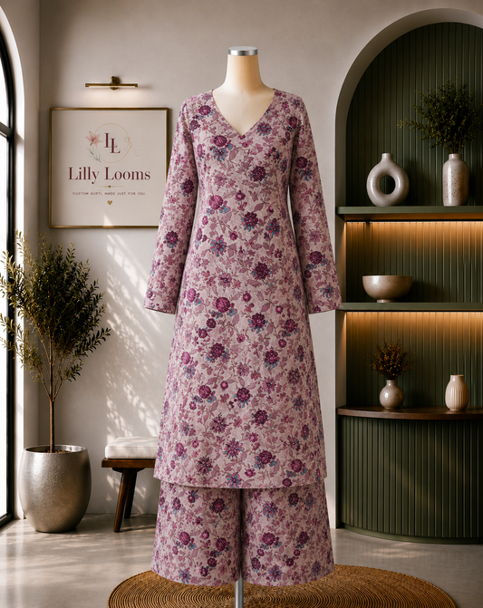 Pink Floral Cotton Co-ord Set