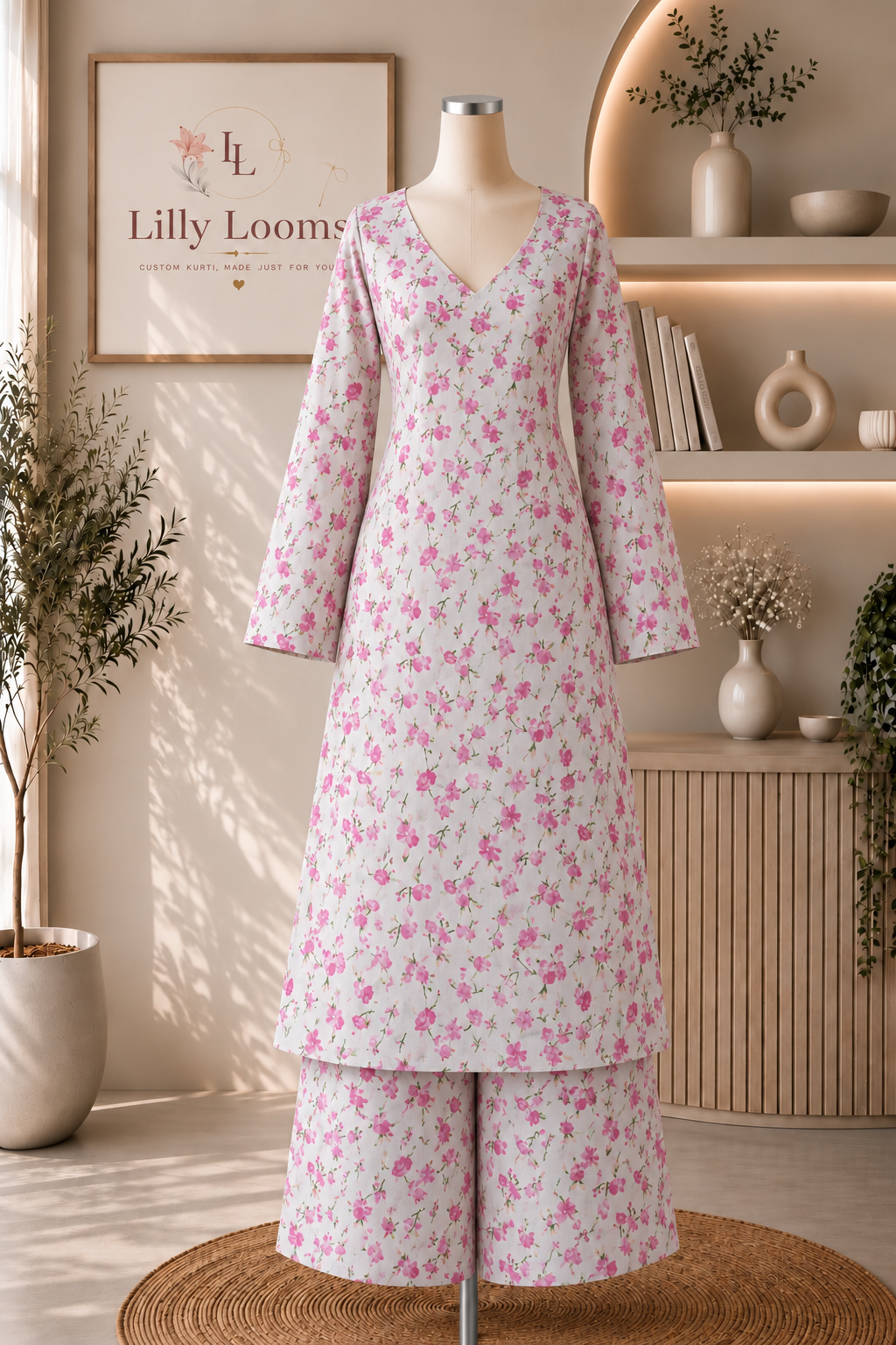 Pink Blossom Soft Cotton Co-ord Set