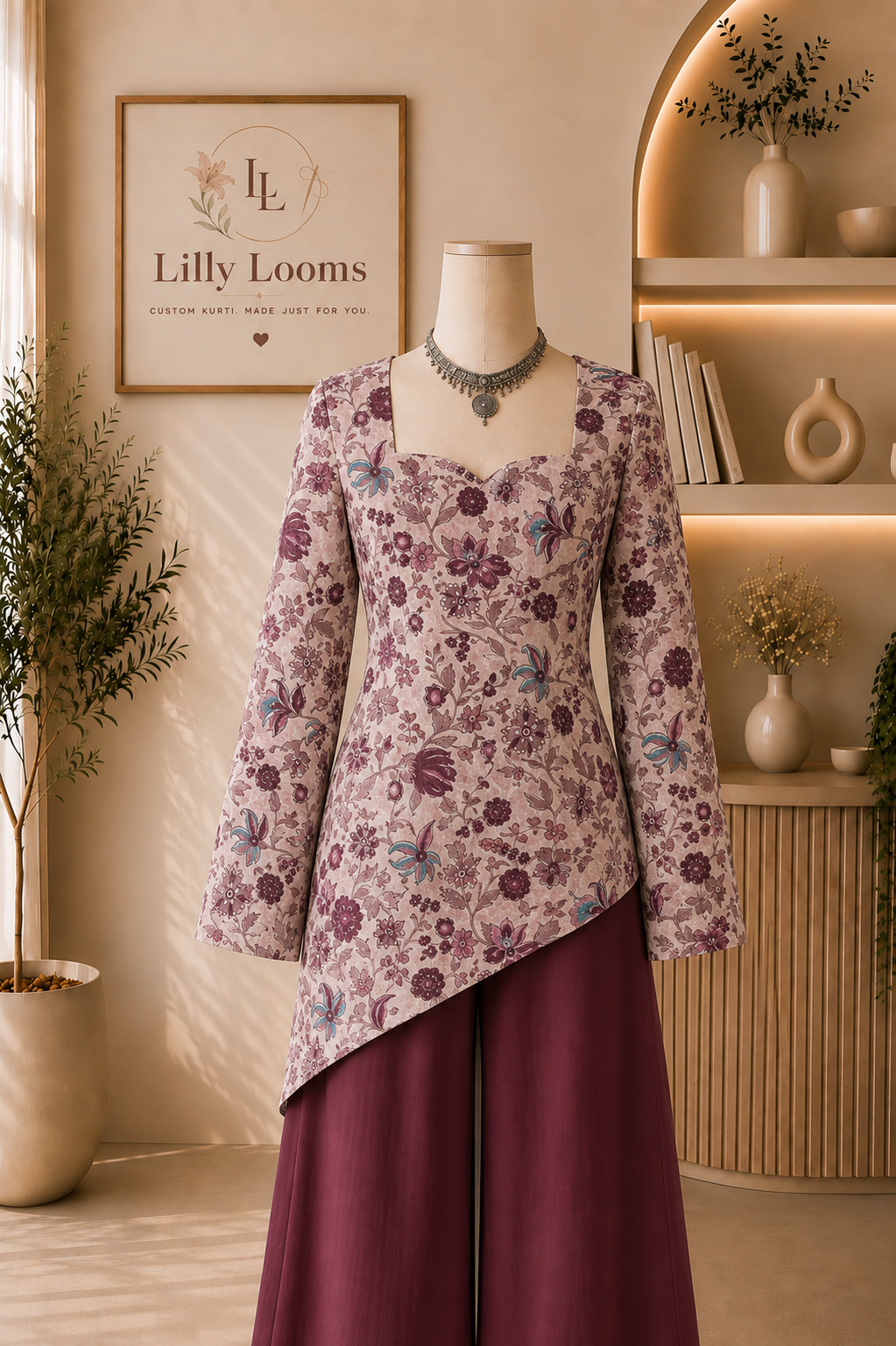 Asymmetrical Cotton Short Kurti