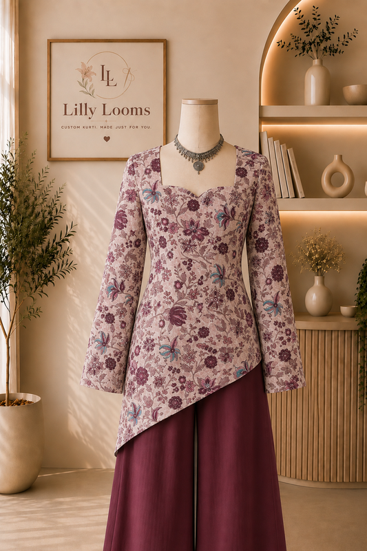 Asymmetrical Cotton Short Kurti