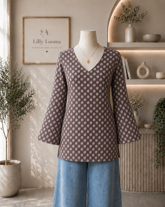 Cotton Kantha Short Kurti